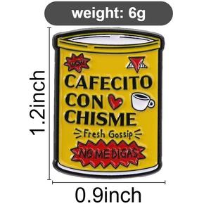 En gros, épingles et broches en métal à thème dessin animé, créatives, Cappucci No Chimis, mignonnes, sur le thème du café, accessoires et badges - Product Image 5