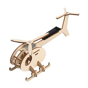 ชุดประกอบเฮลิคอปเตอร์พลังงานแสงอาทิตย์ไม้ OKYN-G5428-21 ประกอบง่าย ของเล่นเสริมพัฒนาการสำหรับเด็ก - Product Image 3
