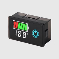 Voltmeter baterai mobil Digital DC8-30V/100V, pengukur kapasitas baterai Lithium Universal asam timbal indikator Level isi daya baterai LED