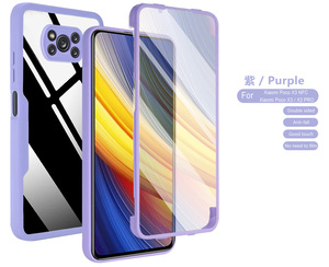 360 custodia protettiva completa per Xiaomi Poco X3 Pro Redmi Note 10 <span class=keywords><strong>9</strong></span> 9T 9A 9C <span class=keywords><strong>Mi</strong></span> 11 Lite pellicola salvaschermo trasparente Cover posteriore - Product Image 6