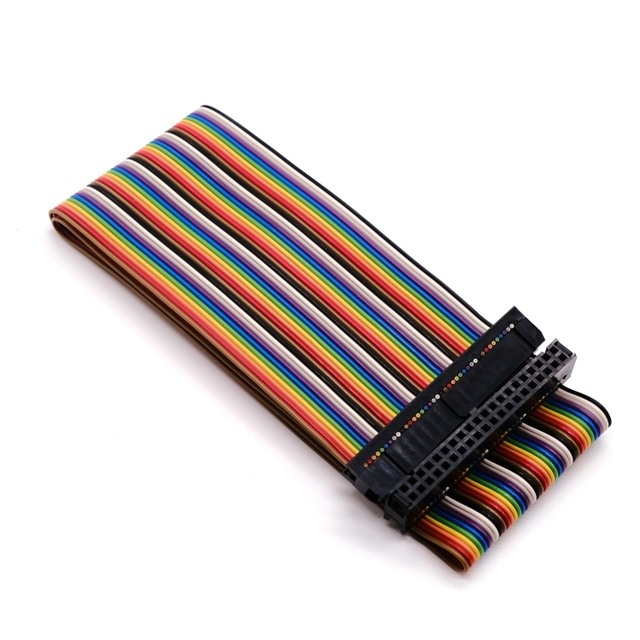 UL2651#28awg 1.27mm Pitch Flat Cable 2.54mm Pitch IDC Flat Ribbon Cable Custom Made 40 Pin FFC Cable for Display Home Appliances