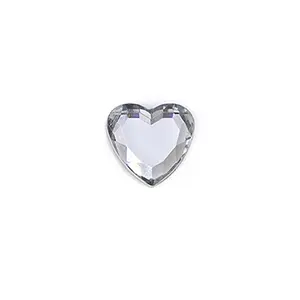 Wholesale Low Price Multicolor Acrylic Heart Shape Crystal Non Hot Fix Rhinestone For Nail Art Clothing Decoration