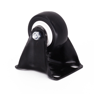 Roulettes pivotantes rigides noires en PVC/PP de 50 mm avec tige filetée M10 et verrouillage, pour fauteuils de bureau et mobilier léger, roulettes de 2 po pour présentoirs - Product Image 2