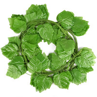 Feuilles de Pothos artificielles, fausses fleurs, guirlandes murales, fleurs en plastique, feuilles de patate douce, feuilles de bégonia, feuilles de vigne, 2,4 m