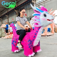 Scooter électrique pour enfants personnalisable, en forme de dragon de dessin animé, dinosaure animatronique pour parc d'attractions