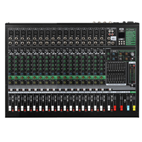 Mélangeur audio professionnel 16DSP EFFECT t.i système de son audio console de mixage de micro karaoké