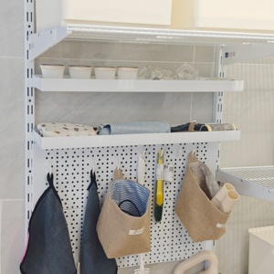 Estante de Almacenamiento Multifuncional Ajustable de Metal Blanco Minimalista Moderno para Montar en la <span class=keywords><strong>Pared</strong></span>, Resistente, para Sala de Estar - Product Image 6