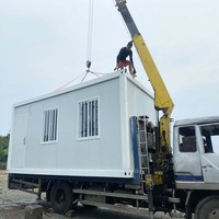 Cabine Modulaire Préfabriquée, Unité de Dortoir Portable pour Camp de Construction, Logement pour Travailleurs, Structure en Acier à Panneaux Blancs