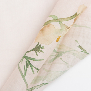 Tissu en <span class=keywords><strong>lin</strong></span> floral <span class=keywords><strong>au</strong></span> mètre Telas LIno léger Linho Tecido pour vêtement femme - Product Image 4