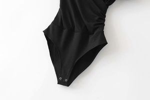 IStapromo Gifts Nouvelle Combinaison Femme à Col Croisé, Coupe Ajustée, Dos Nu, <span class=keywords><strong>Manches</strong></span> <span class=keywords><strong>Courtes</strong></span>, Blanche, en Tricot - Product Image 4