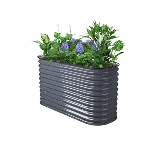 Hot Sale 32 ''Tall 5'X2 'Stahl Garten bett Blumen Outdoor Pflanzer Kunststoff Set Selbst bewässernde Betten Erhöhte Pflanz gefäße Box