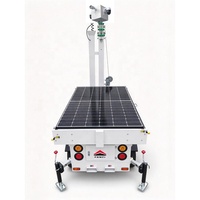 Remorque de surveillance solaire CCTV à vision panoramique avec panneaux solaires DC 24V étanche IP65 pour la surveillance des expositions
