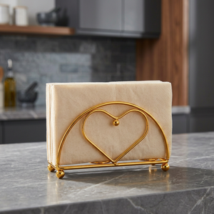 Hotels Dining Table Ornaments Metal Tissue Box Europe Design Durable Portable Restaurant Cutlery Gold Plated <b>Napkin</b> <b>Holder</b> OEM - Product Image 3