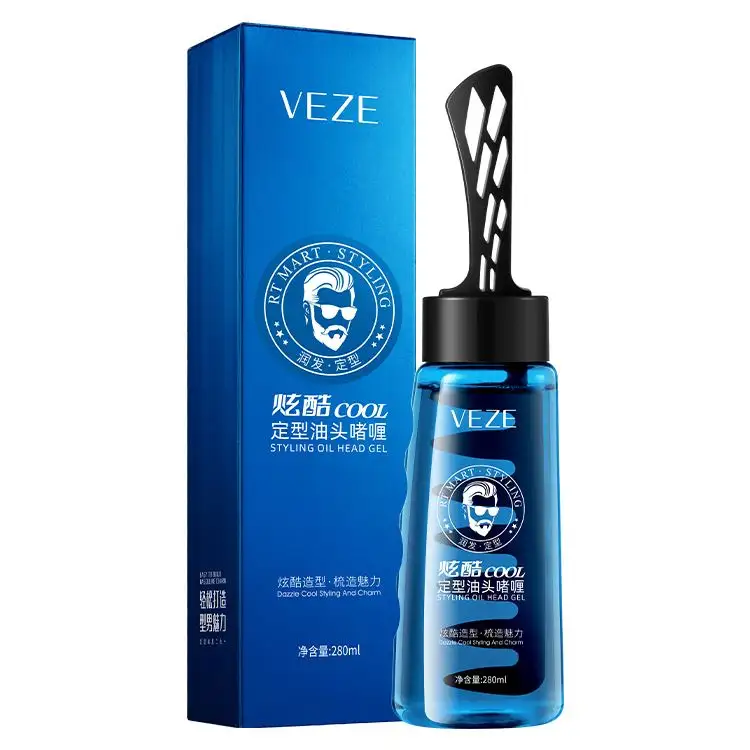 VENZEN 280ml Cool Styling Oil Hair Gel Quick-Drying Type Refreshing And Easy To Wash Men's Hair Spray Wholesale