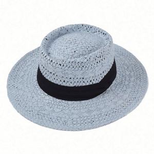 Sombrero de Paja Panamá Tejido a Mano de Alta Calidad para Mujer, Visera Hueca Transpirable para Verano, Protección Solar, Playa, Viajes, Pesca - Product Image 5