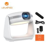 VEVSHAO Meilleur projecteur de cinéma maison 2024 A10 HD 1080p 4K Smart Android 9 Projecteur de cinéma maison avec support pour rotation à 270 degrés