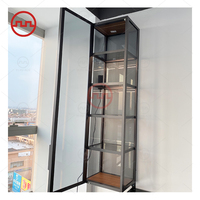 Armoire de rangement murale en verre moderne présentoir en alliage d'aluminium support d'étagère produit étagère à vin