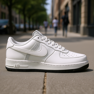 Nike Air Force 1 '07 LV8 Retro Unisex <b>Casual</b> Walking <b>Shoes</b> Phantom <b>White</b> With Height Increasing Feature And Rubber Outsole - Product Image 2
