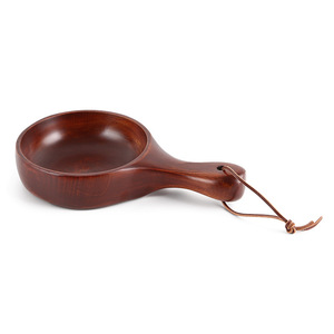 Wooden <b>Bowl</b> With Solid Wood Handle Handmade For Home Use Korean Style <b>Bowl</b> - Product Image 3