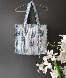 Bolso Tote Floral Jaipuri con Estampado de Bloques, Bolso de Compras para Mujer, Bolso de Hombro de Algodón Hecho a Mano, Nueva Colección - Product Image 1