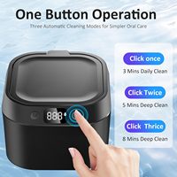 Pembersih Gigi Ultrasonik UV Multifungsi 220ml Baru 2025 48kHz 24W Timer Digital Elektrik untuk Penggunaan Rumah Tangga, untuk Gigi Palsu dan Aligner