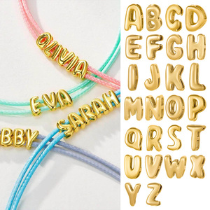 Collares de Moda para Mujer con Diseño Moderno, Collares Personalizados de Acero Inoxidable con Iniciales de Burbuja, Colgante con Letras de la A a la Z - Product Image 1