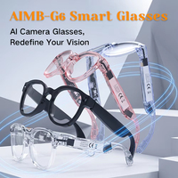 Lunettes Intelligentes pour Femmes AIMB-G6 : Traduction IA Multilingue en Temps Réel, Enregistrement Photo et Vidéo, Appel Bluetooth, Lunettes Audio Connectées