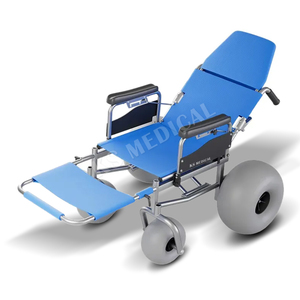 KSM-SW1 All-Terrain Manual Senior Friendly Beach Wheelchair with Balloon Tires <b>for</b> Seniors Mobility Solution <b>for</b> B2B Supplier - Product Image 2