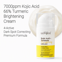 Crème Visage Éclaircissante OEM Correctrice de Taches Sombres à l'Acide Kojique 66%, Curcuma, Niacinamide et Vitamine C - Soin de la Peau