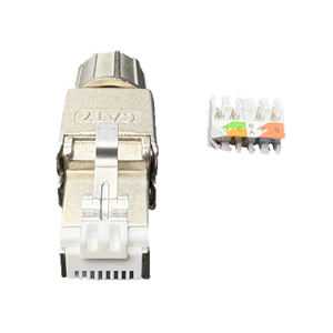 Connettori di Terminazione Ethernet Schermati Riutilizzabili Senza Attrezzi 23AWG per Cavo SFTP UTP, Connettore di Rete CAT7 RJ45 con Schermatura in Lega - Product Image 2