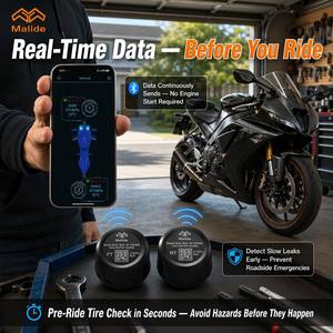 ระบบ<span class=keywords><strong>ต</strong></span>รวจสอบแรงดันลมยางรถจักรยานยน<span class=keywords><strong>ต</strong></span>์ BLE TPMS 2 เซ็นเซอร์ภายนอก ฝาครอบวาล์วกันขโมย กันน้ำ IP67 <span class=keywords><strong>แบ</strong></span><span class=keywords><strong>ต</strong></span>เตอรี่เปลี่ยนได้<span class=keywords><strong>เอง</strong></span> ได้รับการรับรองมาตรฐาน CE FCC รับผลิ<span class=keywords><strong>ต</strong></span>แบบ OEM ODM - Product Image 2