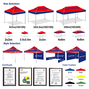 Custom Logo Printing Trade Show <strong>Pop</strong> <strong>up</strong> Tent 10x10 Steel <strong>Frame</strong> <strong>Fabric</strong> Side Walls for Outdoor Brand Promotion Events - Product Image 4