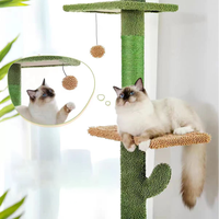 Fabricant de gros fournisseur de produits pour animaux de compagnie en bois grand cactus arbres à chat grattoir