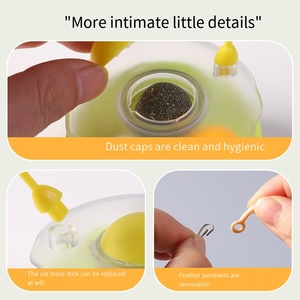 Nueva Llegada Mascota Juguete Interactivo Tumbler <span class=keywords><strong>Catnip</strong></span> Ball Cat Feather Toy Cat Teaser - Product Image 4