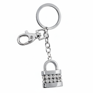 Portachiavi in Cristallo con Design a Lucchetto, Senza Scatola Inclusa - Product Image 2