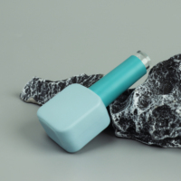 Flacon de vernis à ongles carré vide de 10 ml avec bouchon bleu, design unique, nouveau conditionnement en verre avec pinceau, vente en gros