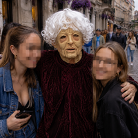 Masque en latex réaliste de vieil homme avec cheveux blancs, design pleine face rides prononcées pour Halloween, cosplay, fête - Fournisseur OEM