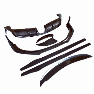 Pour <span class=keywords><strong>Porsche</strong></span> <span class=keywords><strong>981</strong></span> <span class=keywords><strong>Cayman</strong></span> Boxster fibre de carbone bord de pare-chocs avant diffuseur arrière becquet queue de canard petit ensemble de carrosserie - Product Image 1