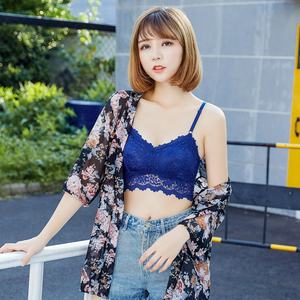 Dames Kant Bralette Bloemen Een Stuk Bandeau Bra Bralette Crop Borst Wrap Verstelbare Bandjes Sexy Bralette Met Ingebouwde Gewatteerde - Product Image 3