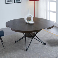 Ensemble de table à manger ronde extensible en bois vintage moderne, mobilier polyvalent pour la maison et le bureau, pour utilisation dans les restaurants, Guangdong