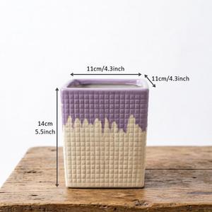 Pot de fleurs carré en céramique, vente chaude 2026, directement de l'usine, pour la décoration intérieure et extérieure, <span class=keywords><strong>jardin</strong></span>, balcon, <span class=keywords><strong>salon</strong></span> - Product Image 2