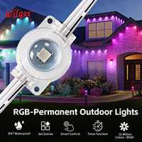 Luces LED RGB Inteligentes para Exteriores 2025, Doble Control, Permanentes, Resistentes al Agua IP67, Sincronización con Música, Precio de Fábrica, 5 Años de Garantía