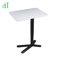 Table d'appoint de bureau ergonomique en noyer, réglable en hauteur, avec base en X stable