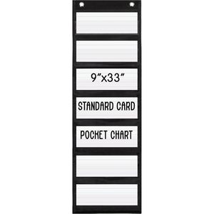 Organizador de Bolsillo 9x33 Negro Laminado para Aprendizaje de Idiomas y Almacenamiento en el Aula - Product Image 3