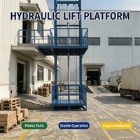 Neuer Bestseller: Wandmontierter, grabenfreier hydraulischer Lastenaufzug mit Führungsschiene für kleine Räume, 500 kg Tragkraft, für Einzelhandel, Lager und Fabriken