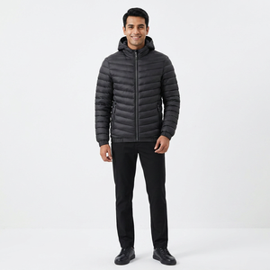 Veste d'hiver personnalisée pour homme, grande taille, coupe-vent, imperméable, matelassée, pour le ski, le travail, la chasse, avec capuche, style bomber - Product Image 1