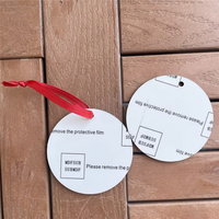 Ornements de Noël en forme d'arbre à suspendre, en MDF écologique, épaisseur 3 mm, 72 mm, vierges pour sublimation, en stock