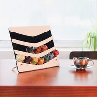 1PCS 아크릴 커피 보관 바구니 캡슐 선반 타워 스탠드 홀더 Koffie 캡슐 하우더 대용량 저장