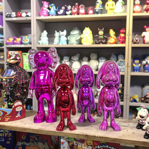 מותאם אישית עבור אמנות פופ מצוירת פסל כלב צבעוני שרף snoky פיברגלס מצופה אלקטרו resin statu - Product Image 3