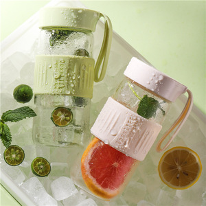 Leslife Glass Water <b>Bottle</b> With Tea Infuser 500Ml Portable For Outdoor Use - Product Image 3